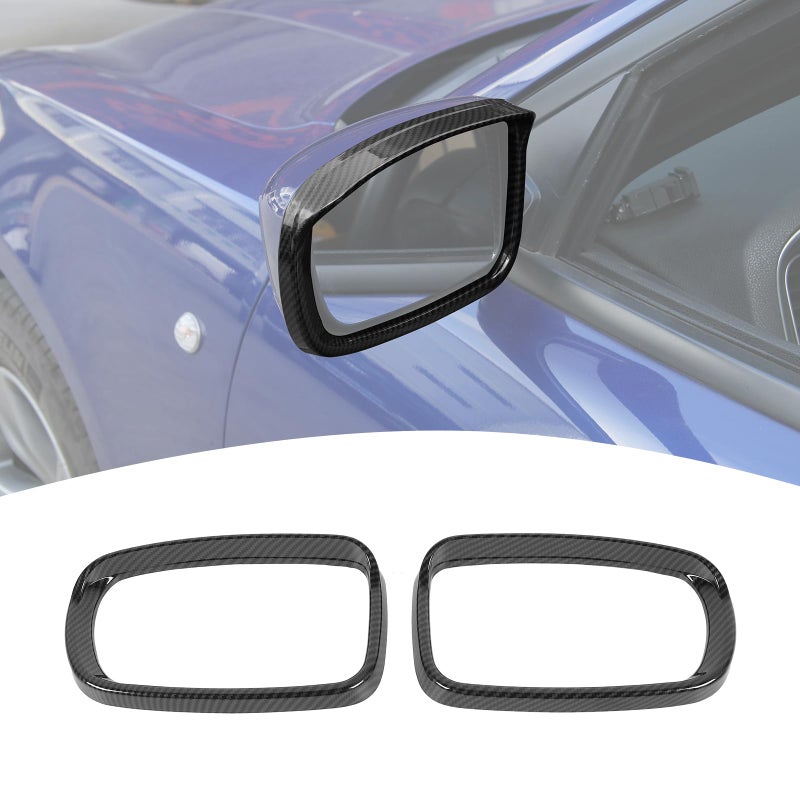 PDKLIN for Charger Side Mirror Rain Visor Eyebrow Guards Covers Trim for Dodge Charger 20112023 Carbon Fiber Exterior Accessories 2pcs