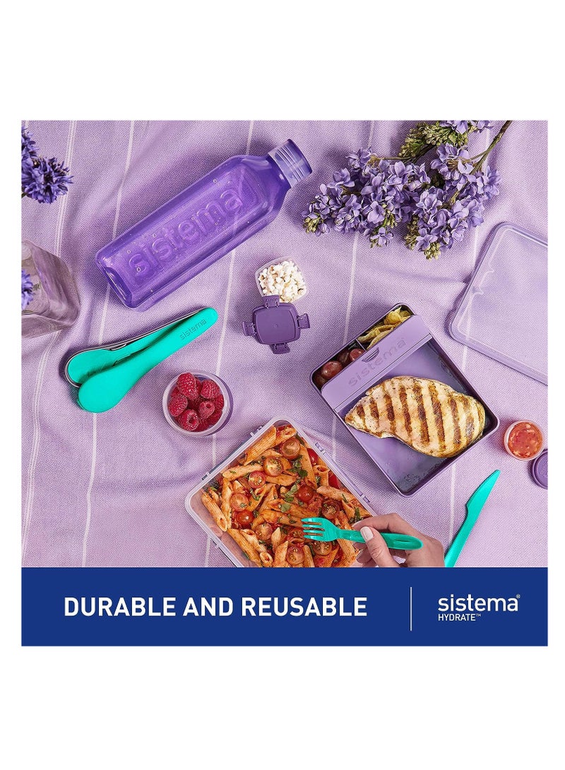 Sistema Square Water Bottle, 1 Litter - 1pcs -  Assorted Color - Image 5