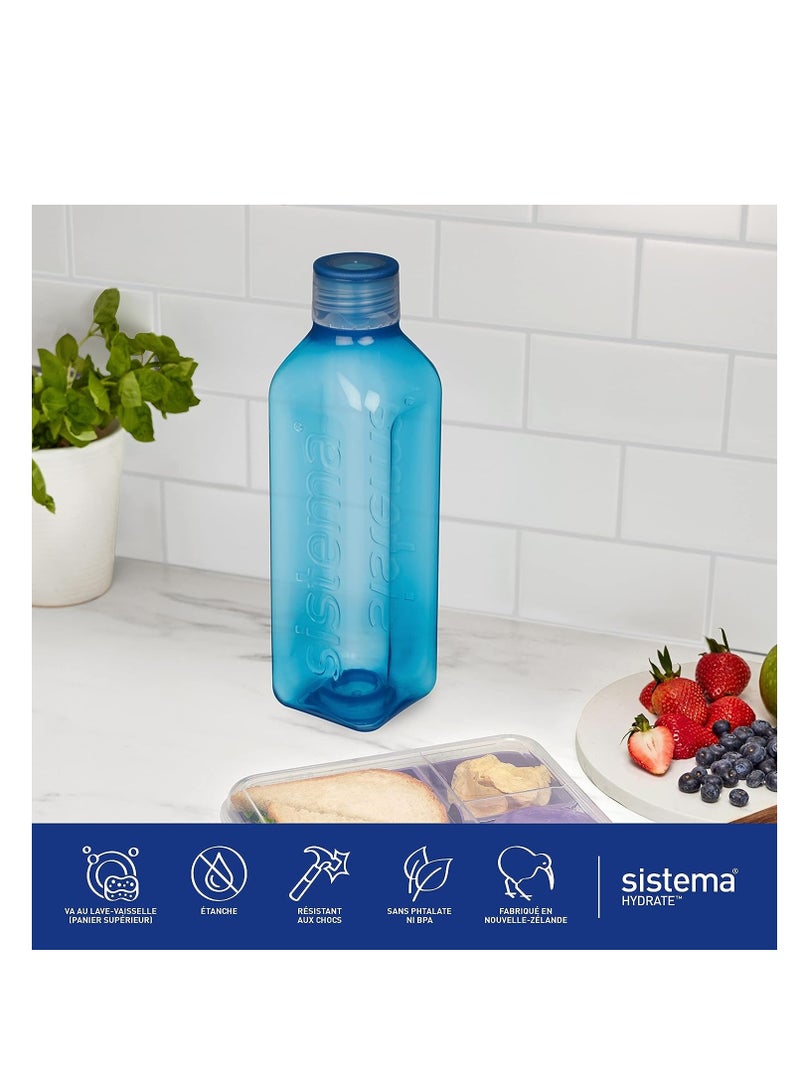 Sistema Square Water Bottle, 1 Litter - 1pcs -  Assorted Color - Image 3