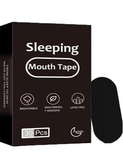 ATRJSZ 30 Pcs Sleeping Mouth Tape, Comfortable & Breathable Mouth Tape, Say No to Snoring, Comfortable Sleep & Breathing (Black)  - Image 1