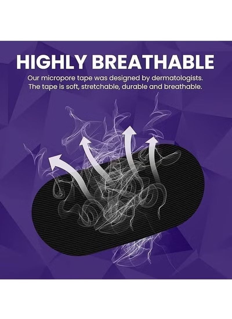 ATRJSZ 30 Pcs Sleeping Mouth Tape, Comfortable & Breathable Mouth Tape, Say No to Snoring, Comfortable Sleep & Breathing (Black)  - Image 2