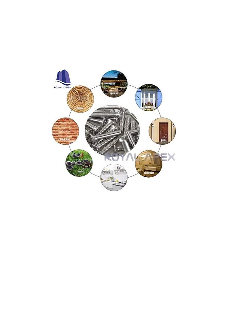 Machine Screw CSK Philip & Countersunk Head for DIY Electrical & Kitchen Furniture Pull Cabinet Door Handles Pack of 25 (M6 X 40 MM) - Image 3