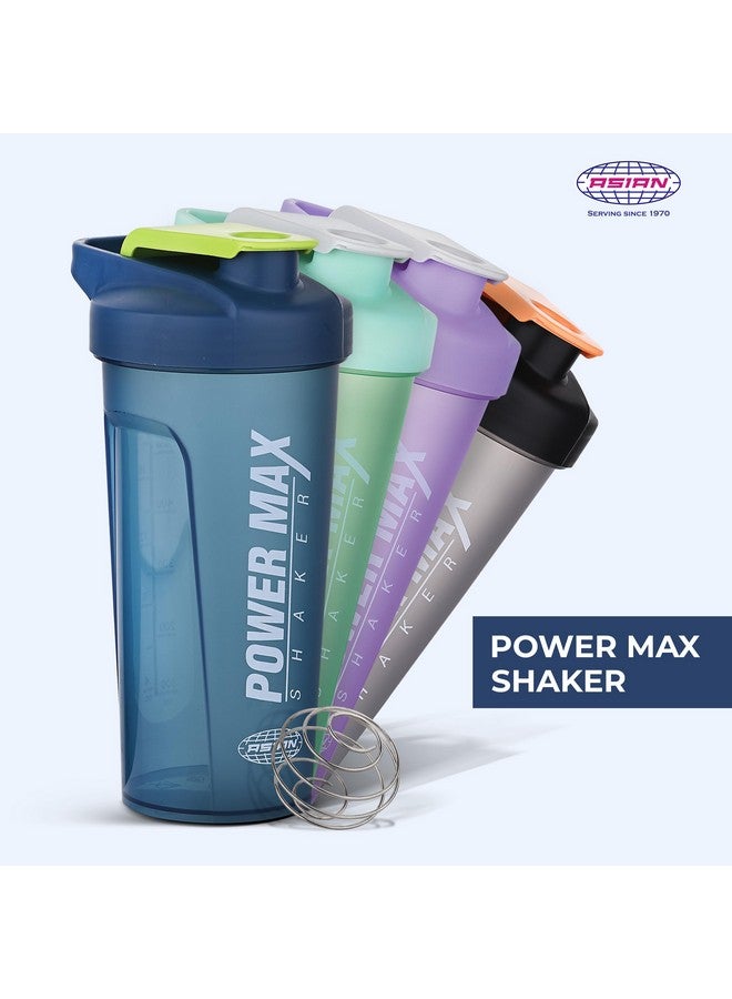Asian ASIAN Plastic Plastowares - Power Max Shaker | Leak-Proof Gym Shaker 750ML | BPA-Free | Sipper for Protein Shakes | Workout | Sports Shaker | Easy-to-Carry | Lightweight & Durable Design |Navy Blue  - Image 2
