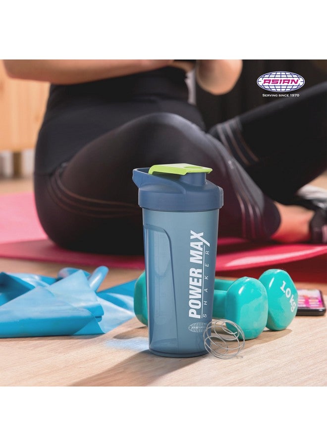 Asian ASIAN Plastic Plastowares - Power Max Shaker | Leak-Proof Gym Shaker 750ML | BPA-Free | Sipper for Protein Shakes | Workout | Sports Shaker | Easy-to-Carry | Lightweight & Durable Design |Navy Blue  - Image 5