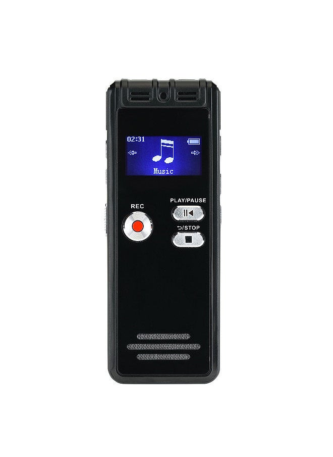 Generic - 8GB Digital Voice Recorder Voice Activated Recorder MP3 Player 1536Kbps HD Recording Noise Reduction Dual Microphone with OTG Function 8GB Capacity 24 Languages - Image 1