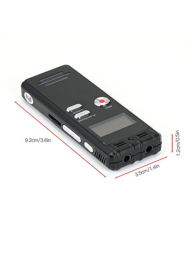 Generic - 8GB Digital Voice Recorder Voice Activated Recorder MP3 Player 1536Kbps HD Recording Noise Reduction Dual Microphone with OTG Function 8GB Capacity 24 Languages - Image 1