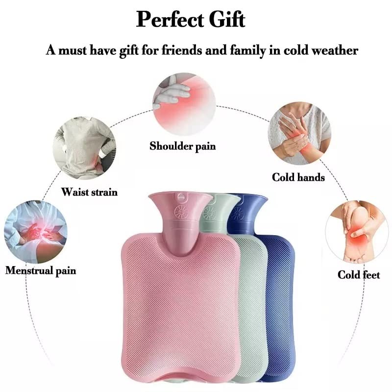 Giffy Premium PVC Made Hot Water Bag, BPA Free Heating Pad, Odorless Hot Water Bottle for Pain Relief, Period Pain, Muscle Cramps, 2 Litre Pink Pack of 1 - Image 4