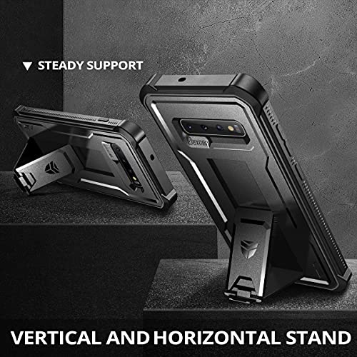 Dexnor for Samsung Galaxy S10 Case, [Built in Screen Protector and Kickstand] Heavy Duty Military Grade Protection Shockproof Protective Cover for Samsung Galaxy S10 Black - Image 4