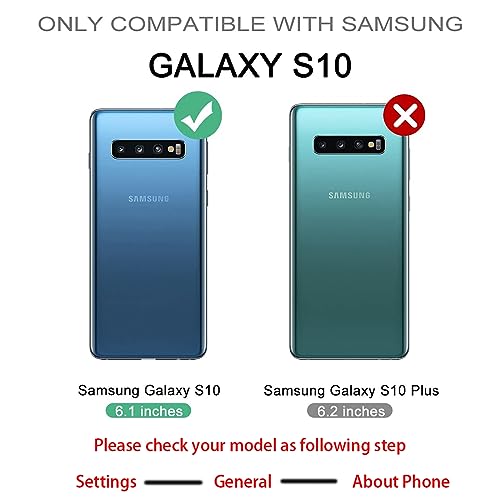 Dexnor for Samsung Galaxy S10 Case, [Built in Screen Protector and Kickstand] Heavy Duty Military Grade Protection Shockproof Protective Cover for Samsung Galaxy S10 Black - Image 2