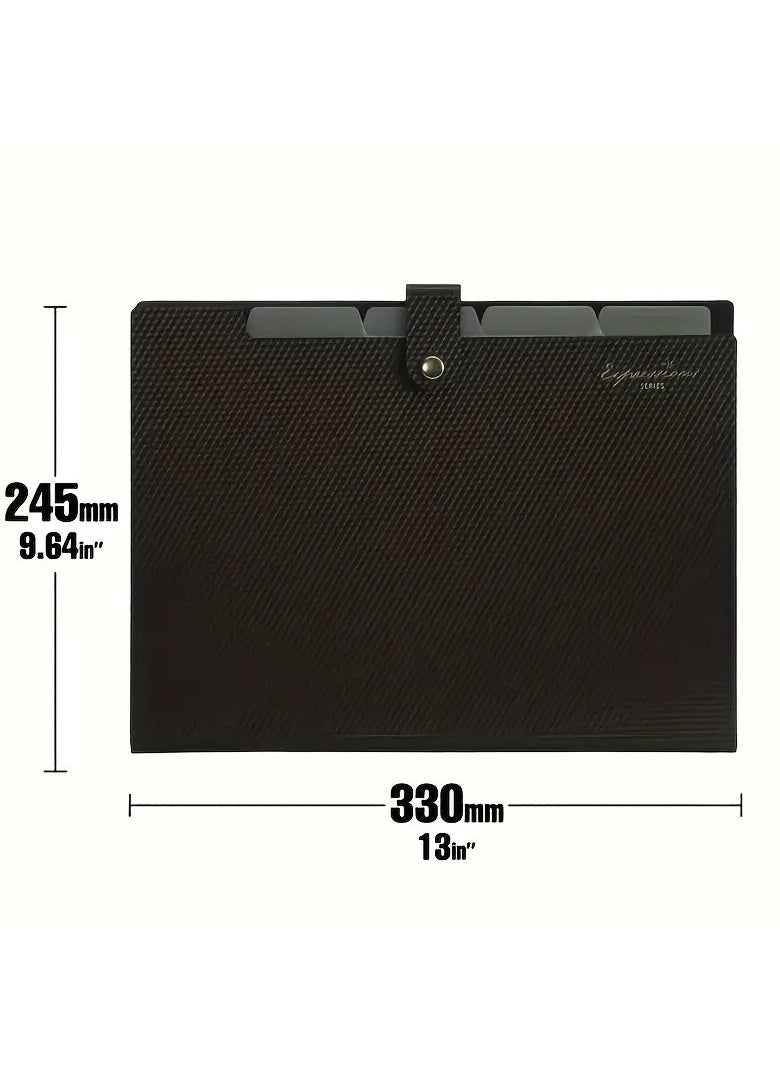 Expressions Expandable Large-capacity Accordion Bag 5-pocket Label Folder A4 Size Suitable For Classrooms, Homes, Offices, And Travel  - Image 2