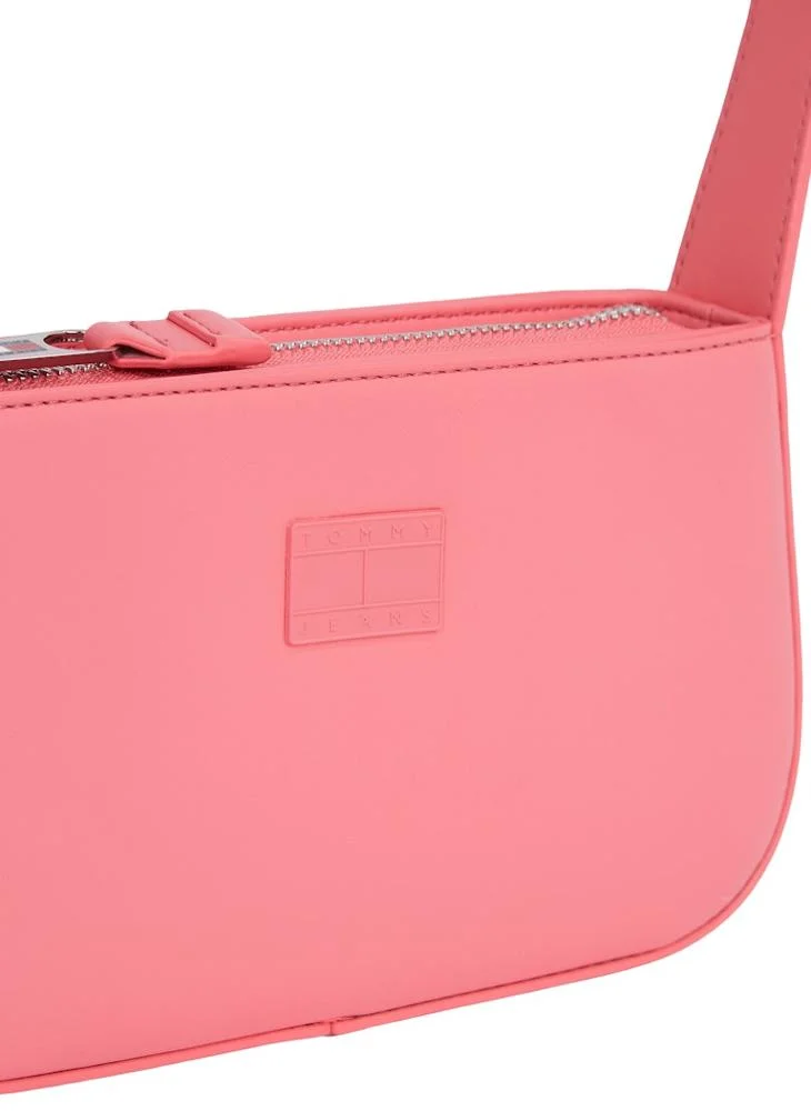 تومي جينز Logo Detail Top Handle Satchel