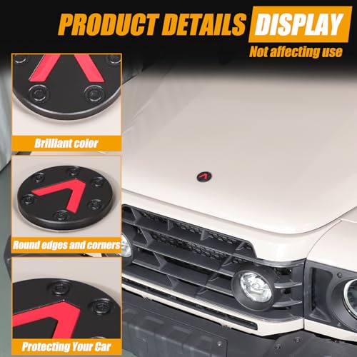Bekantogy Car Front Emblem Replacement Trim Compatible with INEOS Grenadier 2022-2026 Red Emblem Logo Badge Trim Cover Exterior Accessories - Image 3