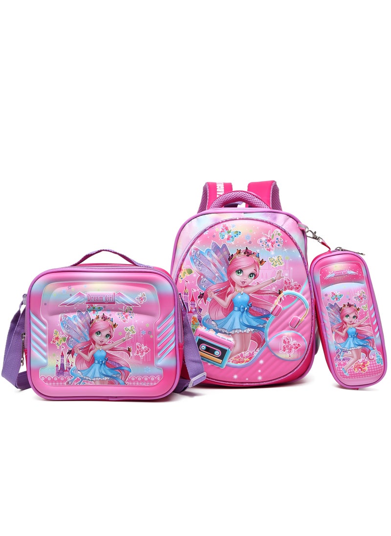 Stargold - Baby Backpack 3Pcs Combo For Baby Girl With Adjustable Strap For School 12 Inch - Image 1