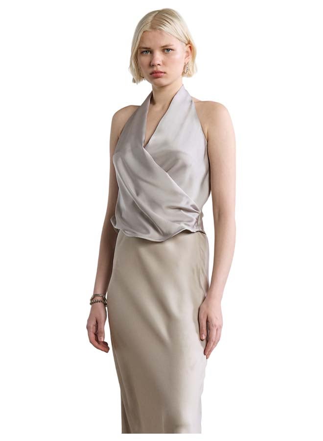 BSB Wrap satin blouse - Image 1