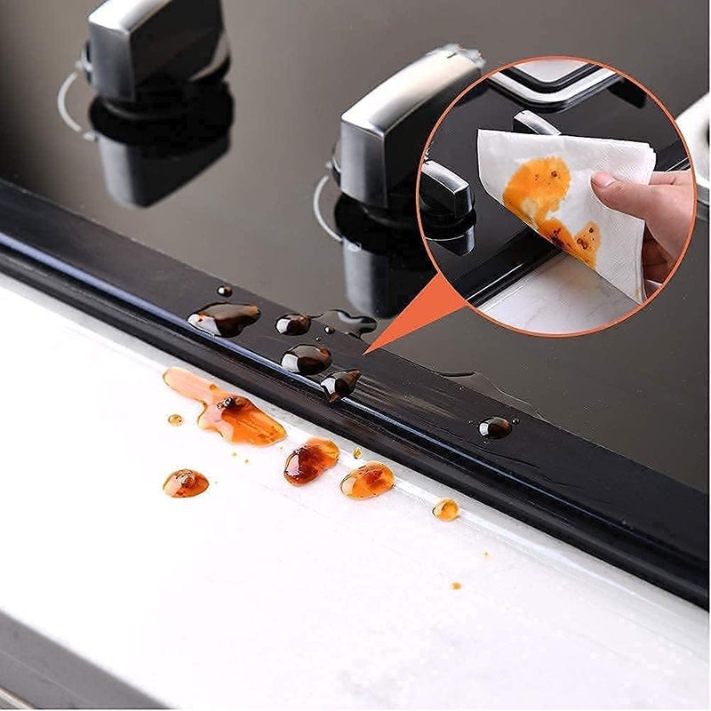 Silicone Kitchen Tape For Waterproof Tape And Bathroom Transparent Sink Tape gas stove lining silicone sealant for kitchen sink stove side protector Caulking Sink Tape 3 Meter  - Image 4