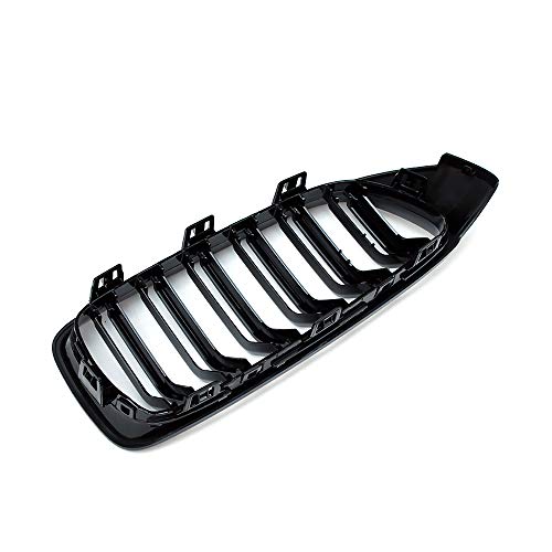 SNA F32 Kidney Grill Fit for BMW 4 Series F32 F33 F36 (2014-2019) F82 M4 F80 M3 (2015-2019) (Black Double Slats ABS Grille, 2-pc Set) - Image 5