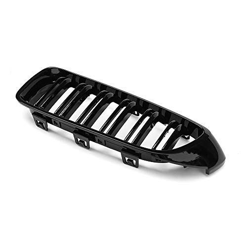SNA F32 Kidney Grill Fit for BMW 4 Series F32 F33 F36 (2014-2019) F82 M4 F80 M3 (2015-2019) (Black Double Slats ABS Grille, 2-pc Set) - Image 4