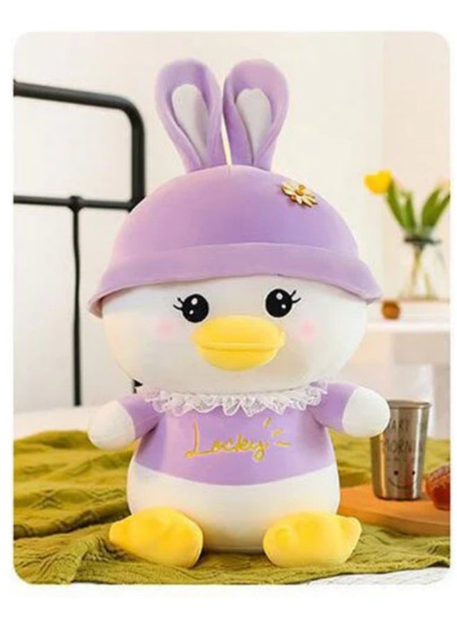 Cuddles Adorable Marshmallow  Duck With Funky Hat Plush Stuffed Animal Toy 20cm-Blue - Image 1