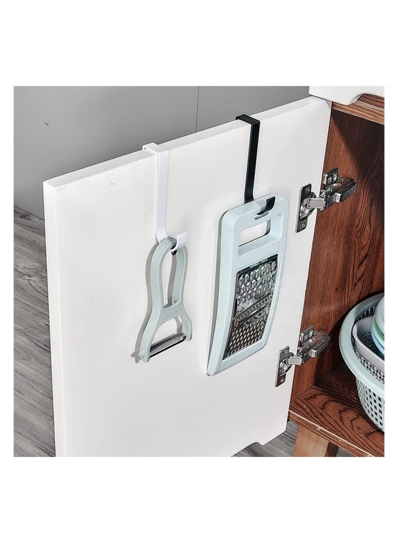 4 Packs over the Door Hooks, Single Hooks Hanger Metal for Hanging Towel, Coats, Clothes, Hats, Bags, Over the Door Hangers with Soft Rubber Surface Prevents Scratches (White) - Image 4