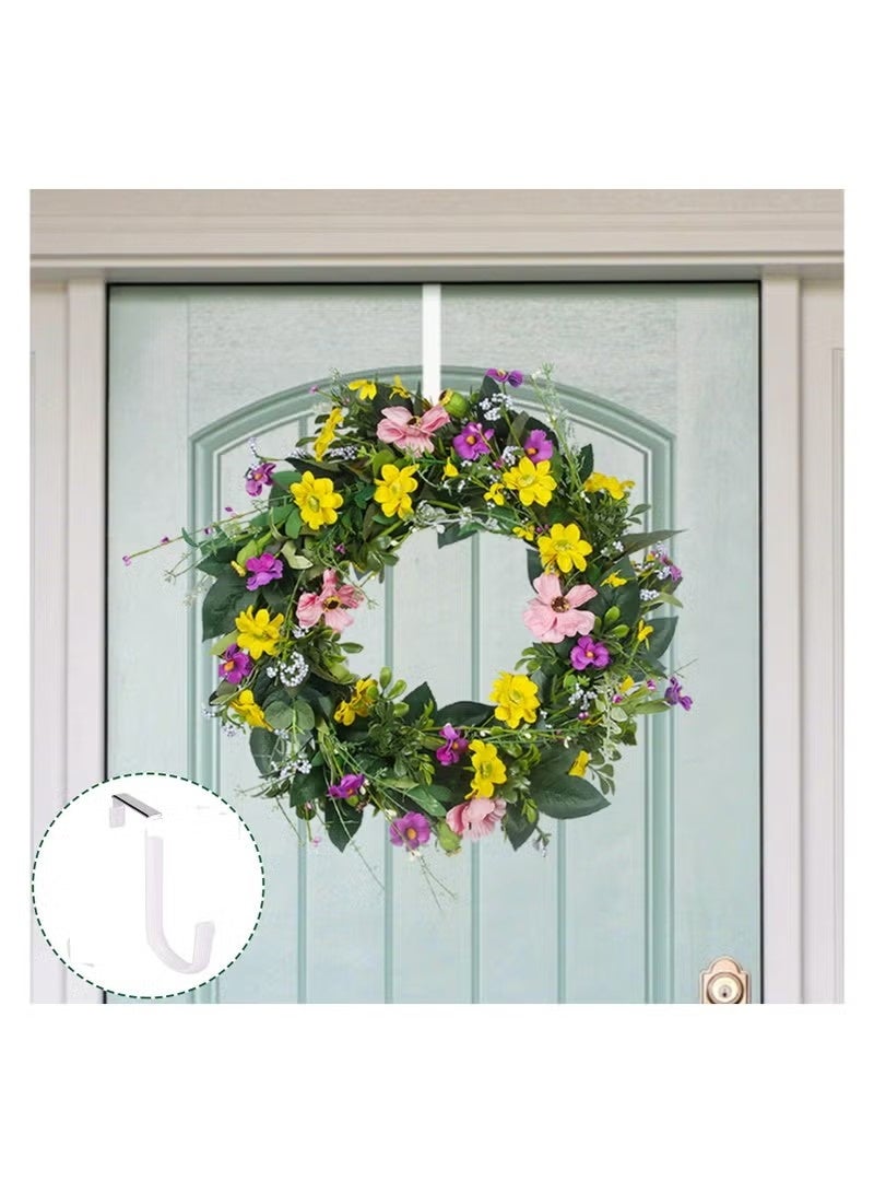 4 Packs over the Door Hooks, Single Hooks Hanger Metal for Hanging Towel, Coats, Clothes, Hats, Bags, Over the Door Hangers with Soft Rubber Surface Prevents Scratches (White) - Image 5