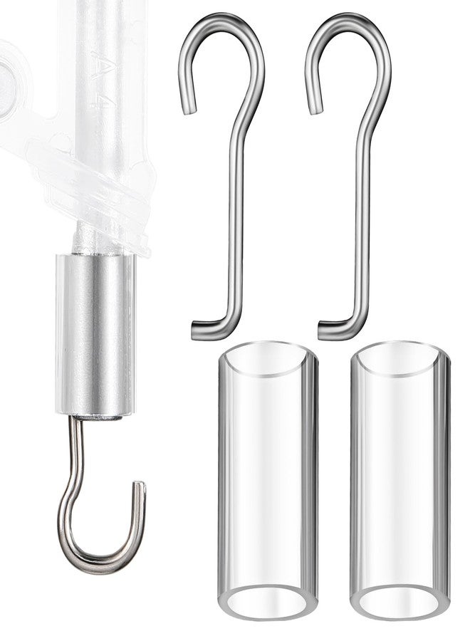 Ninehaoou 2 Set Wand Wire and Sleeve Collar for Horizontal Mini Blinds Wand Replacement with Hook Window Blind Repair Parts with 1 Inch Square Headrails for Horizontal Blinds - Image 1