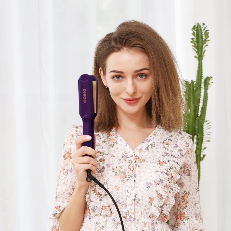DSHOW Crimping Iron Hair Crimper for Hair DSHOW Hair Volumizing Crimper with Titanium Ceramic Plates Styling Tools for Women Girls - Image 2