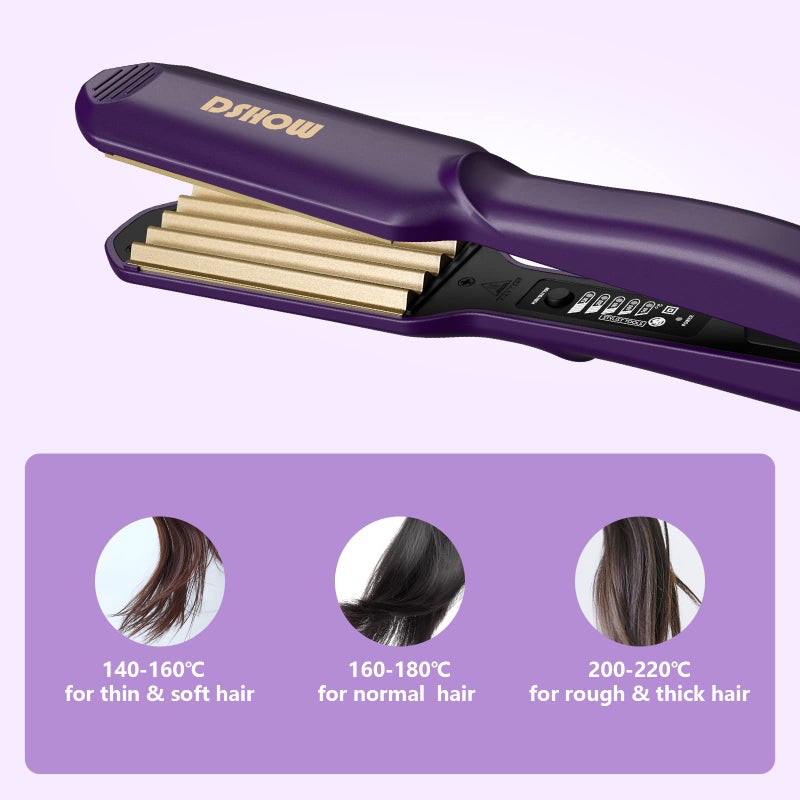 DSHOW Crimping Iron Hair Crimper for Hair DSHOW Hair Volumizing Crimper with Titanium Ceramic Plates Styling Tools for Women Girls - Image 5