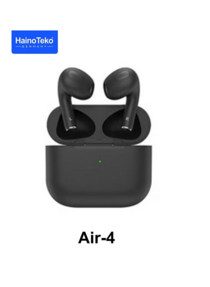 HainoTeko Haino Teko  Air 4 Wireless Bluetooth Earphone With High Bass Sound Quality and Multifunctional Touch Control Compatible with all Phones and Tablets - Image 1