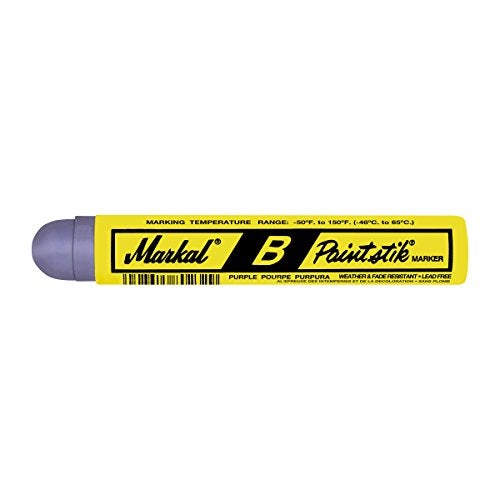 Markal 80228 B Paintstik Solid Paint Ambient Surface Marker, Purple (Pack of 12), 11/16" x 4-3/4" - Image 1