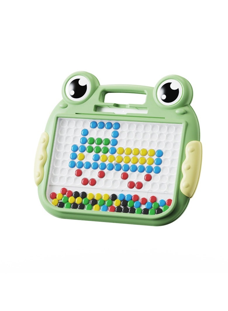 HALAMODO Magnetic Drawing Board for Kids, Montessori Magnetic Beads Board & Doodle Board Toy for Toddlers, Preschool Learning Toy & Kindergarten Educational Toy, Dot Art & Beads Drawing Board