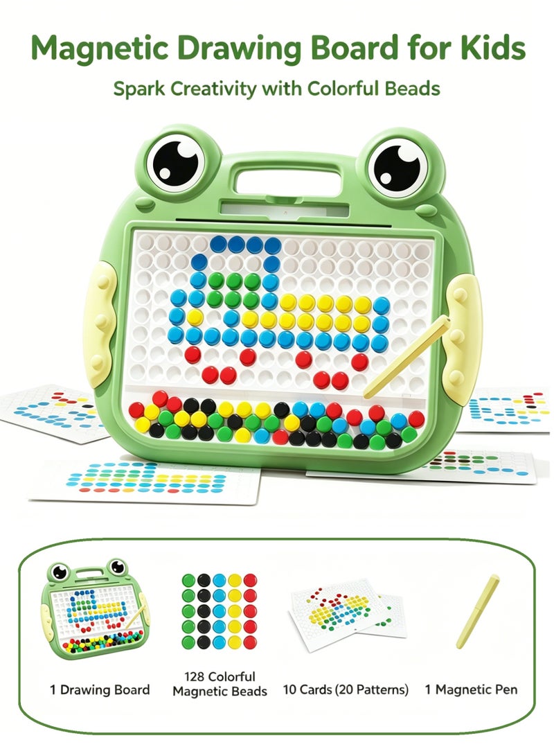 Halamodo Magnetic Drawing Board for Kids, Montessori Magnetic Beads Board & Doodle Board Toy for Toddlers, Preschool Learning Toy & Kindergarten Educational Toy, Dot Art & Beads Drawing Board - Image 1