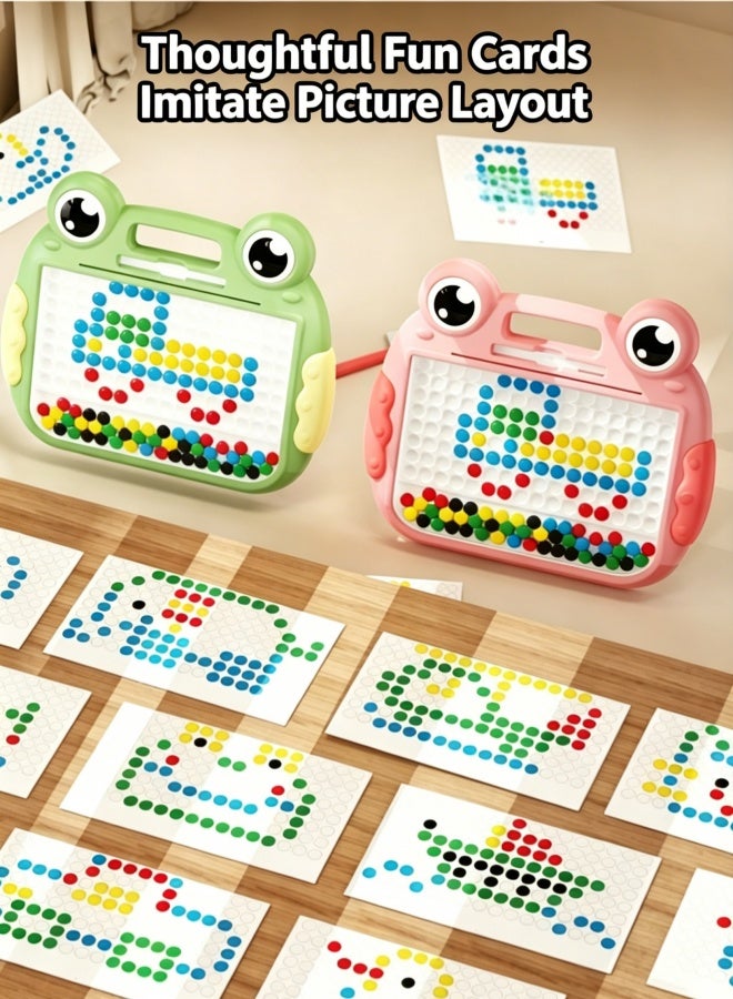 Halamodo Magnetic Drawing Board for Kids, Montessori Magnetic Beads Board & Doodle Board Toy for Toddlers, Preschool Learning Toy & Kindergarten Educational Toy, Dot Art & Beads Drawing Board - Image 4