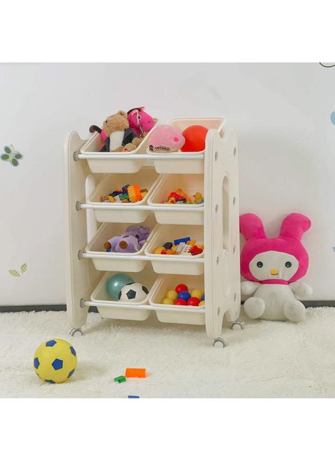 Kinder 4 Tier Portable Toy Organiser With 8 Boxes
