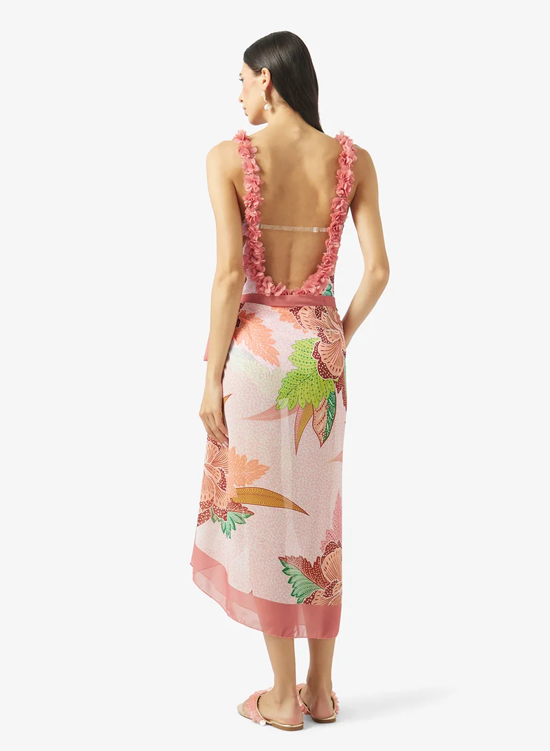 ELLA Printed Swimsuit With Beach Sarong