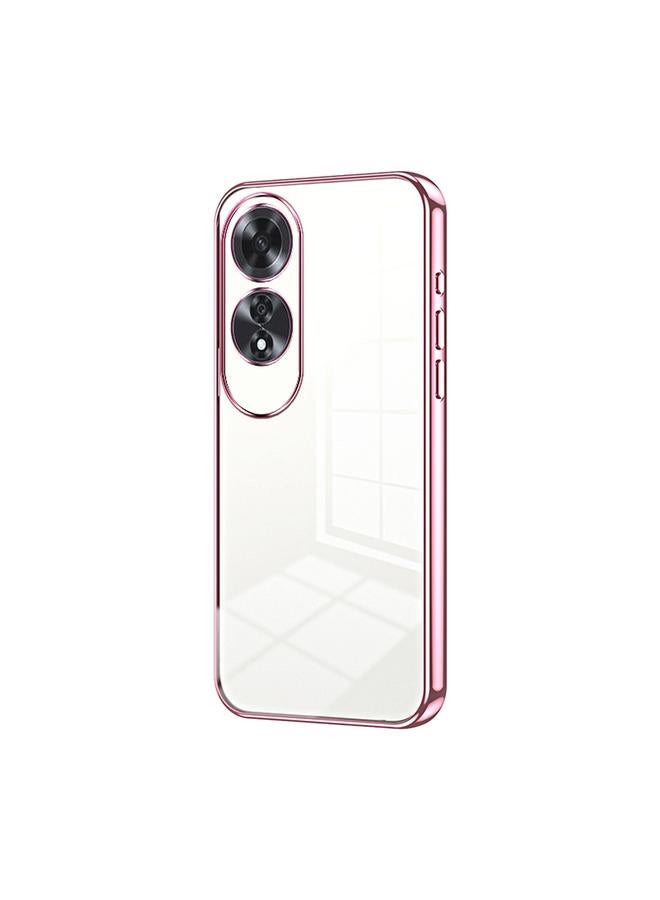 S-TOP Case For OPPO A60 Transparent Plating Fine Hole Phone Case - Image 1