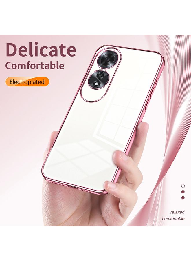 S-TOP Case For OPPO A60 Transparent Plating Fine Hole Phone Case - Image 5