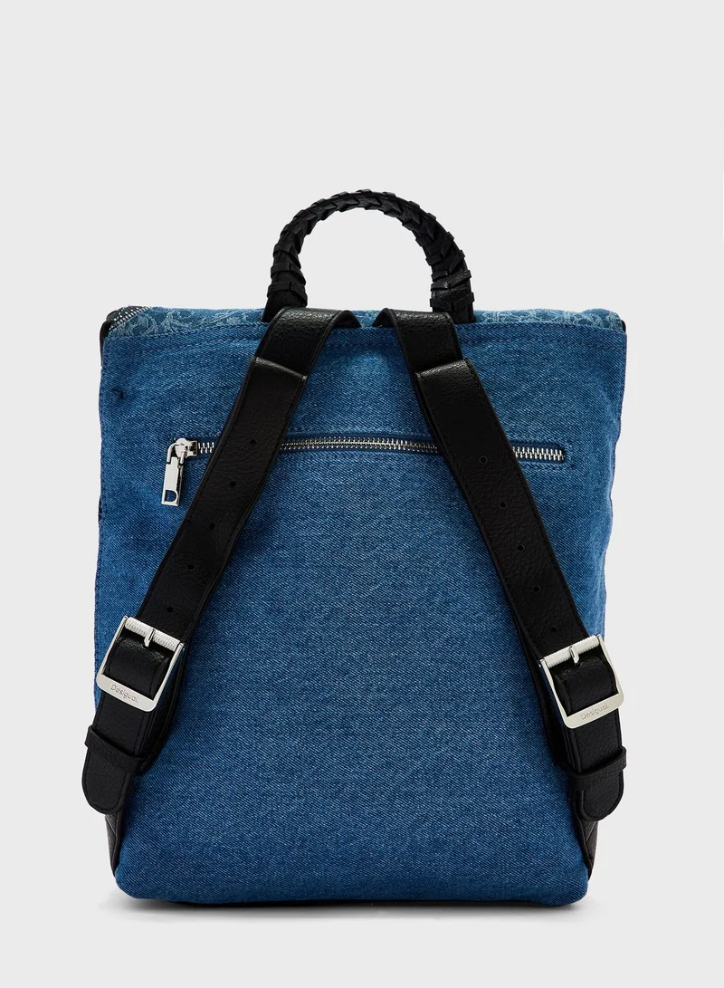 DESIGUAL Top Handle Zip Lock Backpack