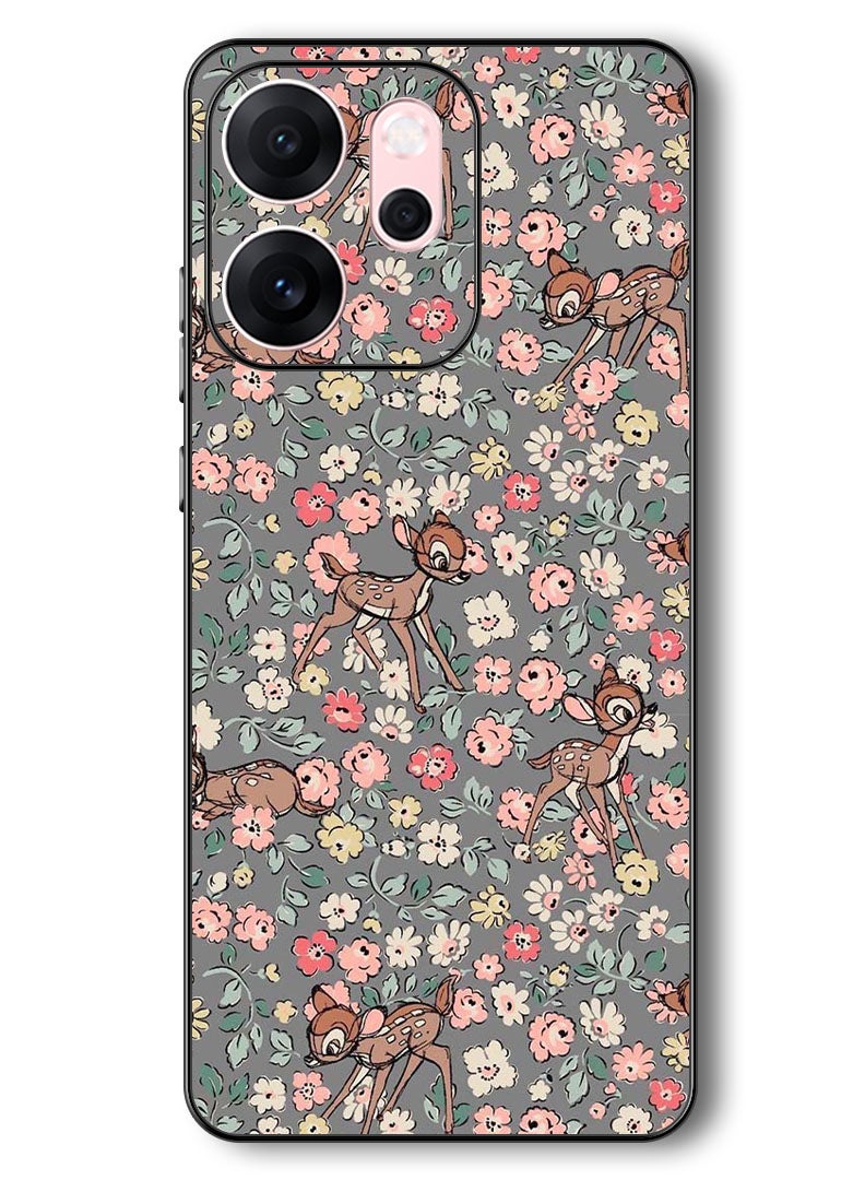 Theodor Case Compatible with Oppo Reno 14 F 6.57 Inch Protection Shockproof Bumper Cover Deer Pattern - Image 1