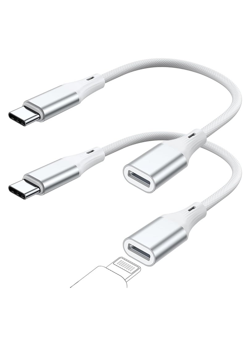 SYOSI USB C Male to Lightning Female Adapter 2 Pack, 27W PD Fast ChargingandData Transfer for iPhone 1515 Plus15 Pro15 Pro Max,iPad Air,Not for AudioOTG  - Image 1