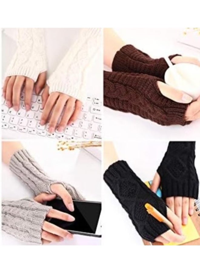 جوي شيك مجموعة قفازات محبوكة ناعمة الملمس ودافئة من 4 ازواج متعدد الالوان - Image 2