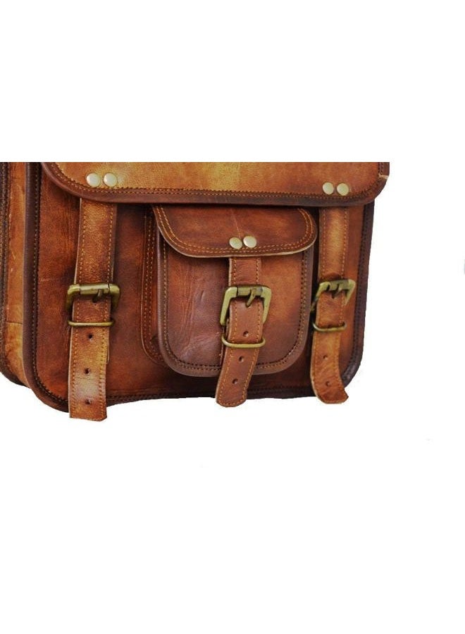 PRASTARA Motorcycle Side Pouch Brown Leather Side Pouch Saddlebags Saddle Panniers 2Bag - Image 5