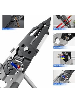 DIVUE DIVUE 28in1 Wire Strippers Plier Multifunction For Electeical And Home Use Chrome Vanadium Steel Crimping Stripping Cutting Wing Clamping Cable Stripper for Cutting Stripping Shearing Tools  - Image 3