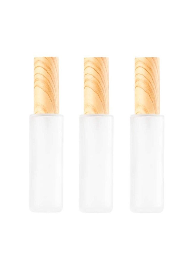 Ericotry 3Pcs 60ML 2OZ Empty Refillable Frosted Glass Pump Bottle with Plastic Lid Liquid Foundation Travel Container Dispenser Lotion Essence Emulsion Sample Case for Cosmetic Make-up - Image 1