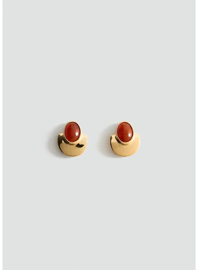 Bicolour resin earrings
