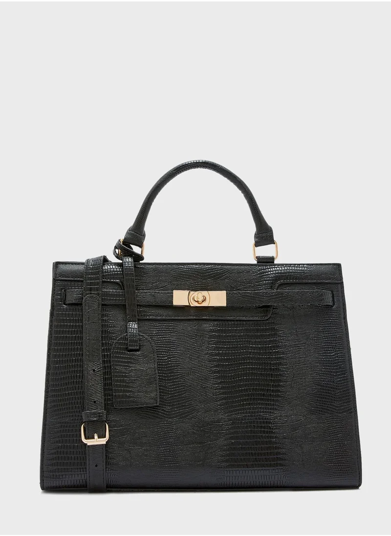 ELLA Croc Texture Handbag