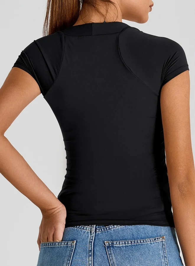 KAWN.YOGA Womens Short Sleeves Shirt