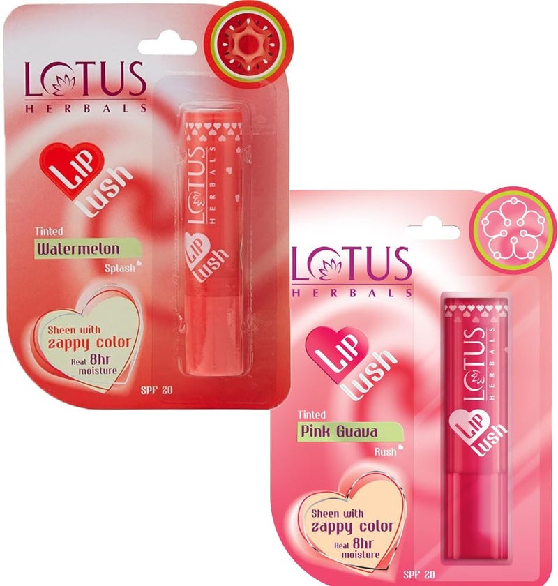 LOTUS HERBALS lotus herbals Lip LushPink Guava Rush35g Watermelon Splash35g Set of 2 