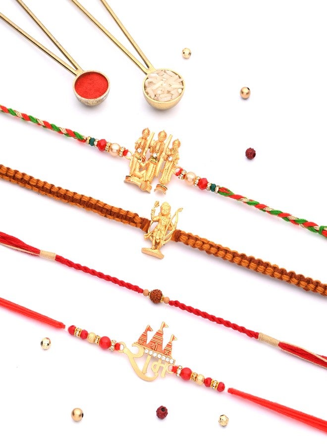 DORE® Rakhi For Brother Set of 4 Rakhi For Brother - Image 1