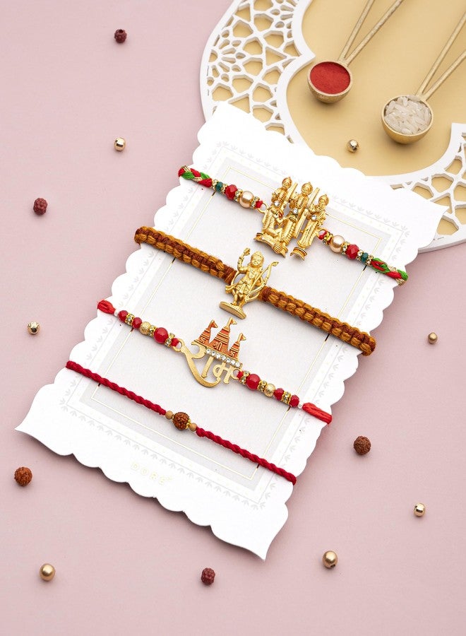 DORE® Rakhi For Brother Set of 4 Rakhi For Brother - Image 2