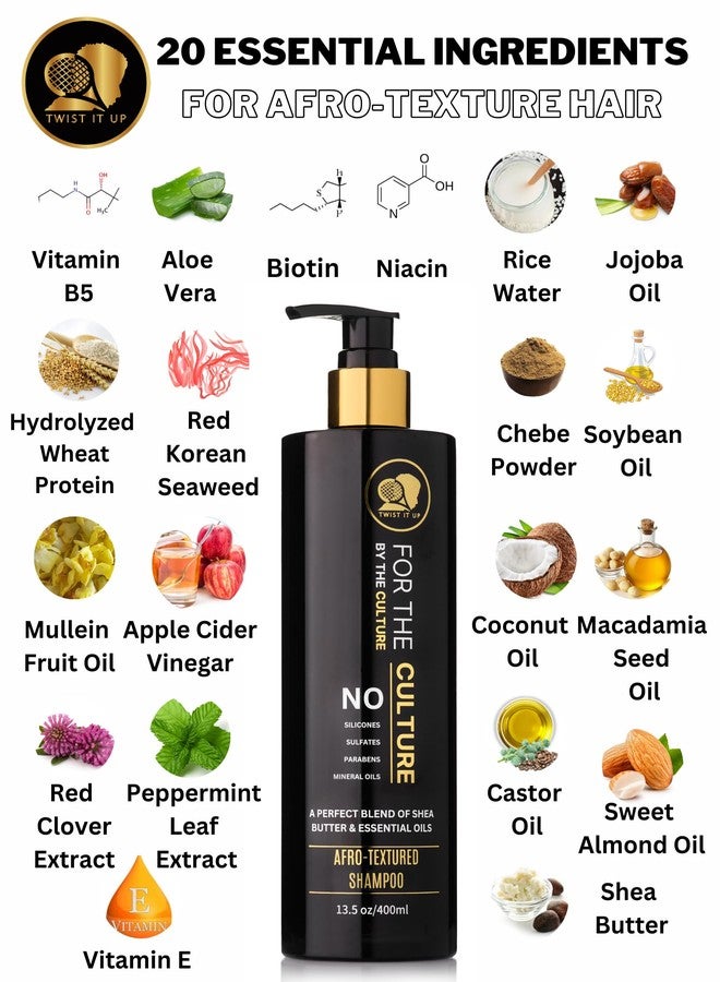 Twist It Up curly hair shampoo with 20 natural ingredients, sulfate free shampoo for curly hair, wavy hair shampoo, afro-textured shampoo - Image 2